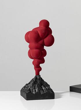 艺贝件子代简约创意气VAM球植绒摆小众风现端高软装饰品电视柜摆