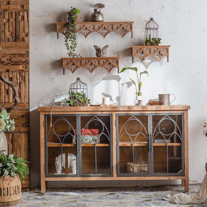 美式复古实木酒柜落地餐置边柜水架茶柜LBH储物柜玄关物柜厨房柜,鲜花速递/花卉仿真/绿植园艺,其它园艺用品,淘宝优惠券,粉丝福利购,淘宝优惠卷