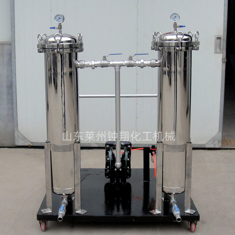 不锈钢可移动双袋式液体过滤器