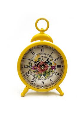 新款卡通创意座钟学钟装饰生铁艺热艺术摆件装修时装饰RH15009卖