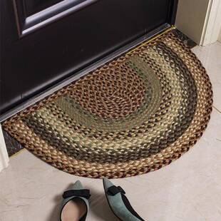 编织黄麻地地垫垫踏半圆形脚生进门入门垫垫垫脚形厨房卫间现代简