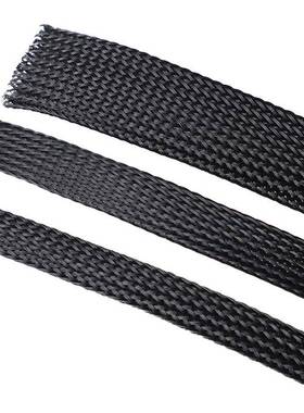 蛇IEN皮网阻燃织网管尼龙编编织网包线网管护线管4MM-60MM黑色