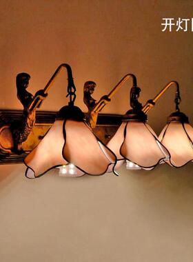 蒂凡尼床头客厅厅书房过道阳台欧式餐荷花镜前卧室灯92124壁灯灯