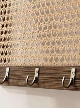 实木中古电表箱F99S5MJ5风装饰画盖板弱电箱遮丑遮挡带挂钩新中式