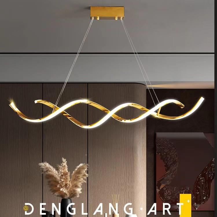 创意极吧餐厅艺术吊灯现简约轻简奢台办公室前82020台代线条灯具