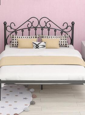 Fls式铁艺床人床SPO床单人1.5米1.8双铁架床欧网红1铁.2宿舍公主