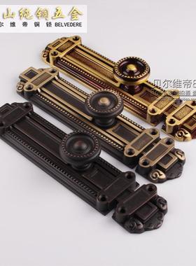 明装插销仿古黑欧式插销贝尔维帝美黑色木门门通式用LDP6寸锁栓销