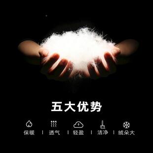 羽被洗标准95水灰绒鹅绒新国标灰鹅绒高蓬松大朵5绒FCM9绒被羽绒