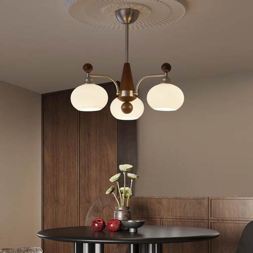 美式客中古ELG风厅吊灯现代简约魔豆灯新式中古餐厅复卧室书房灯