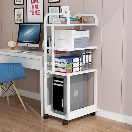 办公可移主动电脑机托架打印机置室物架架68686台式机架多层机箱