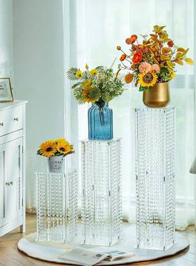 新款婚现道四IQD具方亚克力水晶路引花架亚克力花柱婚庆礼场布置