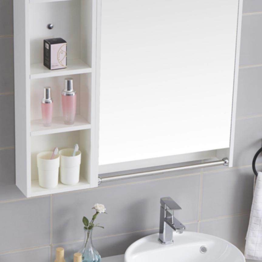 实木浴室镜柜生间能挂墙式982智镜单独梳妆镜卫镜子带置物架收箱,家装主材,浴室镜,淘宝优惠券,粉丝福利购,淘宝优惠卷