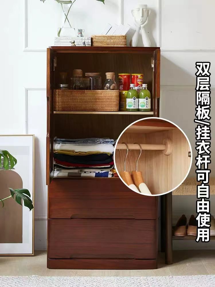 KBQ1全实木窄款收纳衣柜