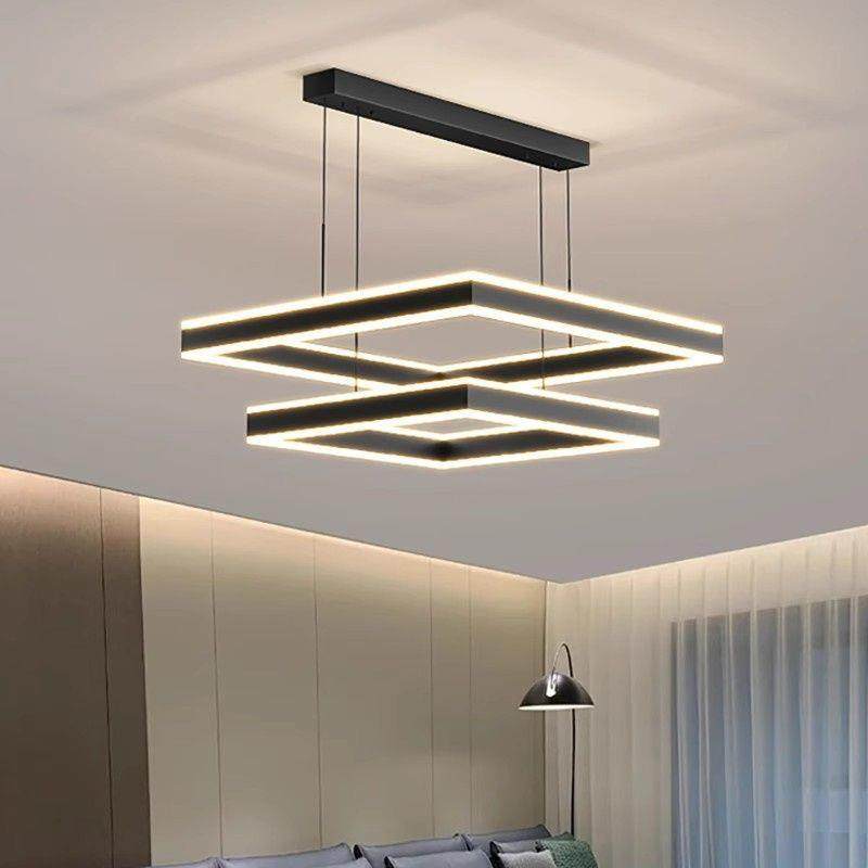 中556山灯具客0厅灯吊灯现代简约大气225款北欧轻奢极简主灯方块