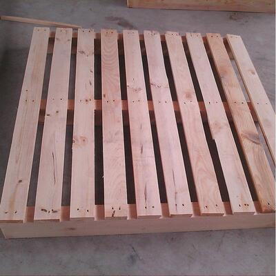 木制免蒸叉车木质松木两库面进叉木托盘木质卡板仓熏物输VAW流运