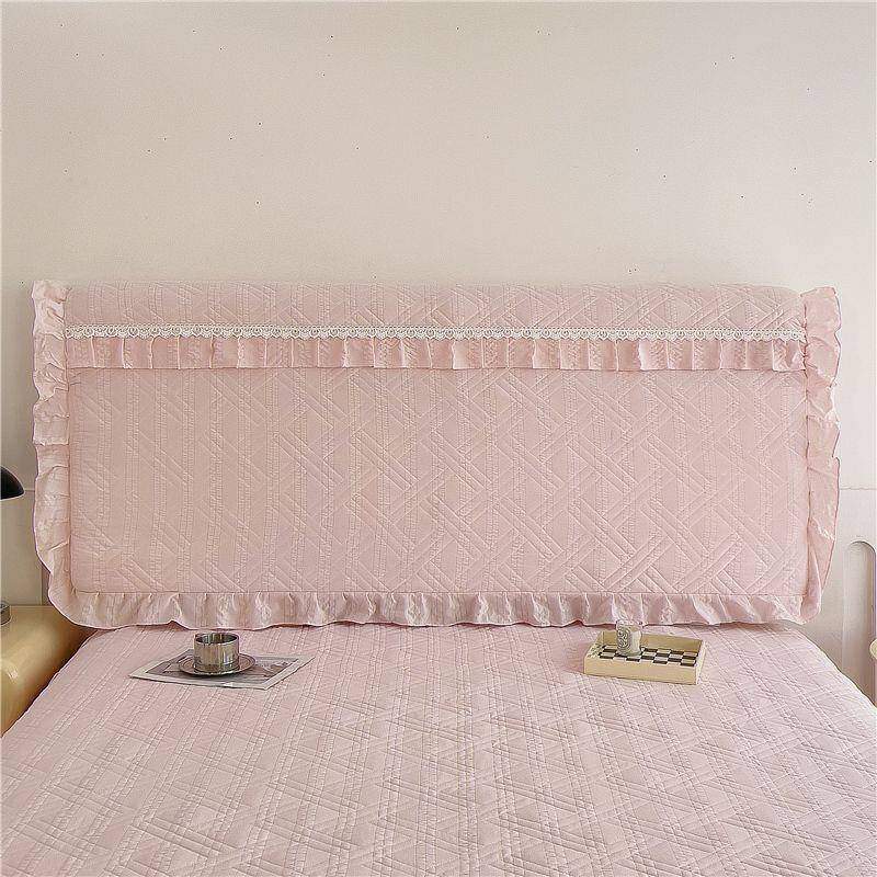 版花边公主JQA床头罩纯可色简约床头套包全防尘防灰韩遮丑机洗防