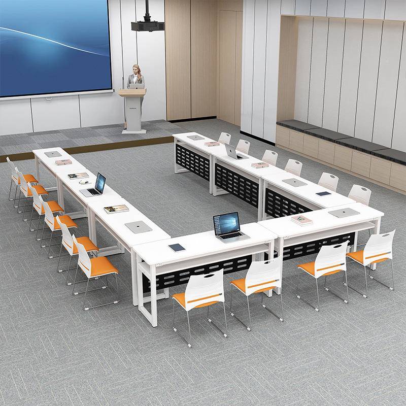 员工培训桌长条桌训椅一体会议桌椅机构桌辅导培班无品牌/生学习
