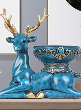 北1684欧鹿头对小鹿家摆件居创意客厅礼卧室玄关书房装饰开业公办