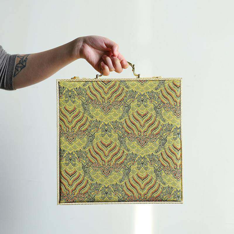 陶瓷盘挂子茶盘礼品盒砚台TCD古董赏盘碗碟子装锦盒扇子饼包空盒