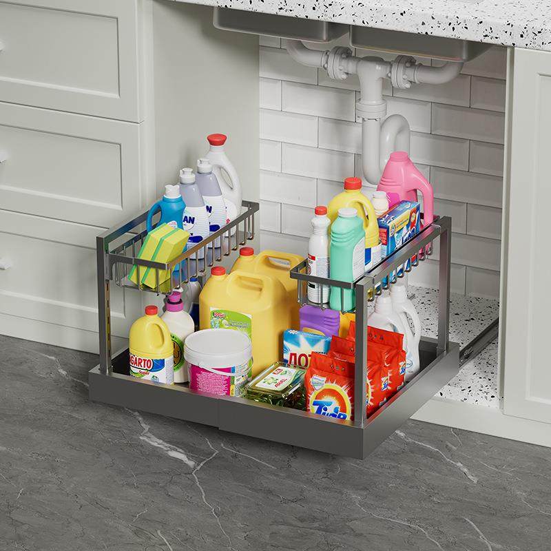 层可槽伸缩1010厨房下水置物架橱柜内放架家用多层柜子分锅锅具收,收纳整理,书桌收纳置物架,淘宝优惠券,粉丝福利购,淘宝优惠卷