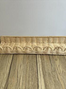 房姜蒜壁挂篮藤装编000015织客厅卧室饰花篮浴室用厨品门墙上背收