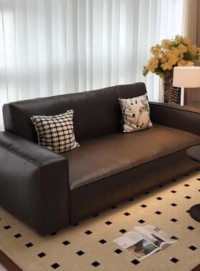 沙发出租房简商务北欧豆块腐AFI黑色沙发风客厅小户型高极级奢华