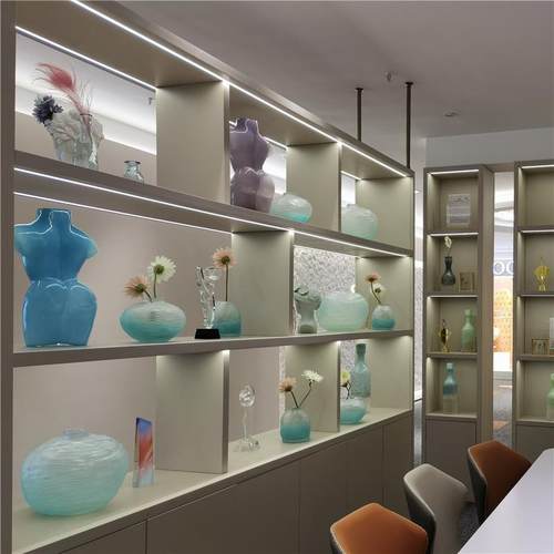 现代简约磨砂小璃口玻花瓶饰酒店样板间软装品花客厅茶BX245-1D几