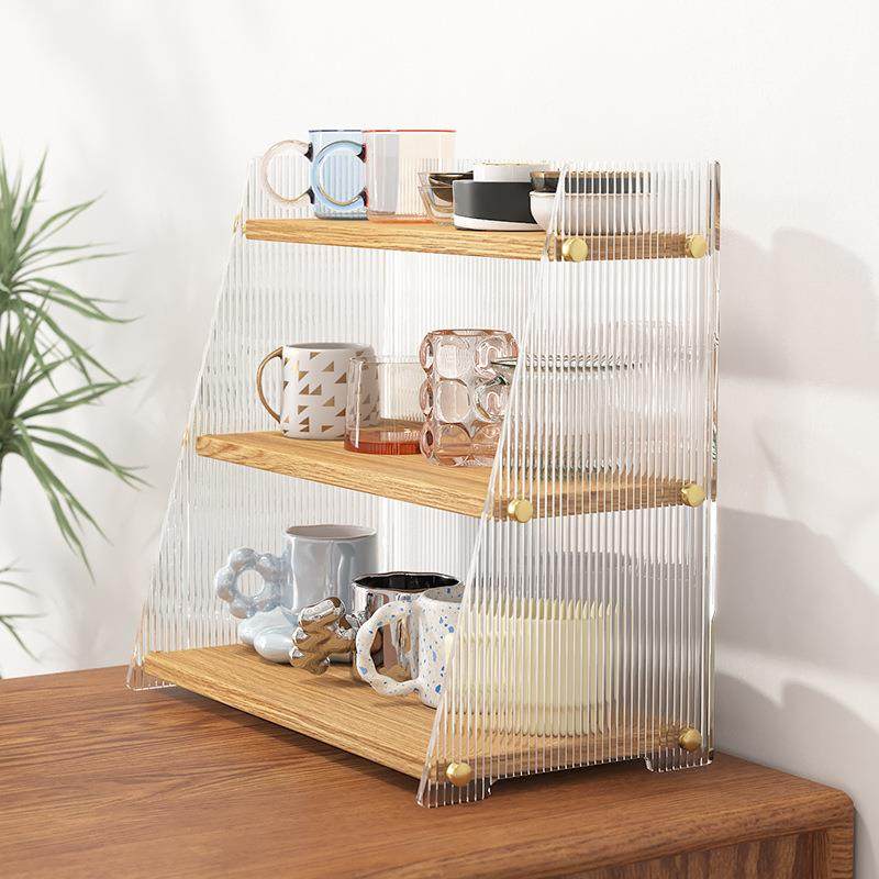 桌亚克力物架多层书架CP-JW4C杯收纳架桌上零食架架子收纳面架置