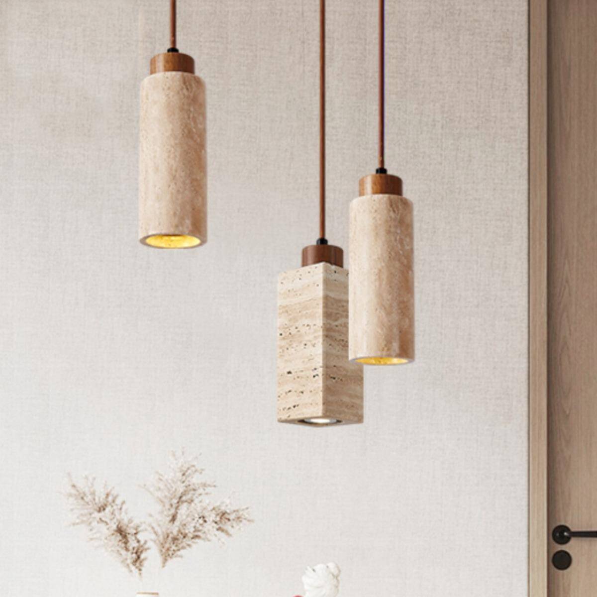 侘寂风床头灯灯奶风279油复古奶油风吧台玄关寂风吊侘黄洞石小吊