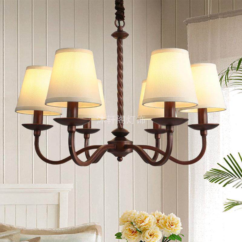 复古美式吊灯客厅豪气餐厅卧室灯中饰MD-03-29乡村法式包斯大古风