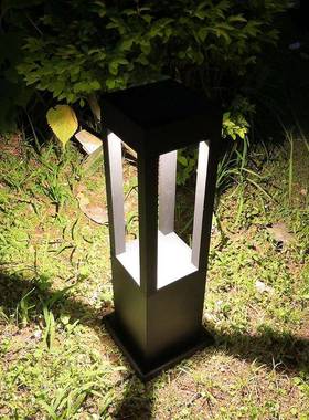 方观形4柱户外铝质草地灯花园四景面发光公景灯铝材BY-P1225庭园