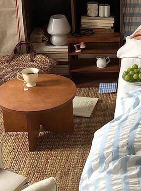 北欧简约茶出几租ZOP房圆形子网红时尚风可用家用客厅卧室移动桌