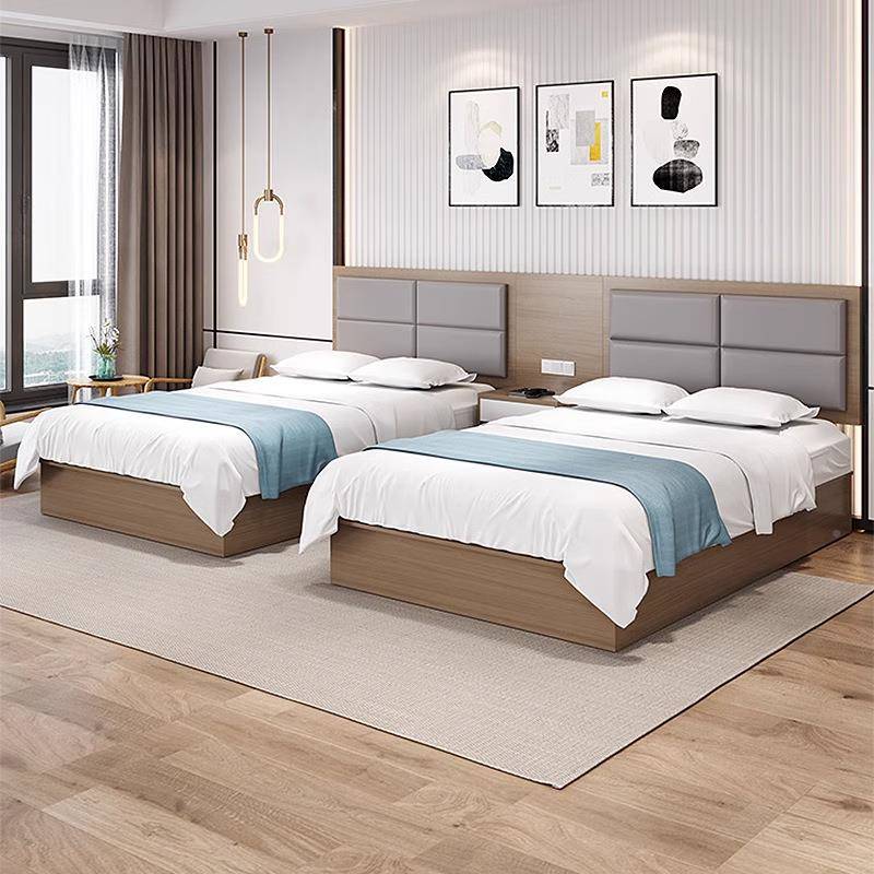 酒店707家具标间全套客房宾馆专用酒民宿捷店床快公寓床双床简约