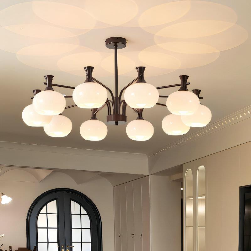 现代简客厅主灯225新约款感奶0油风魔豆723吊灯轻奢高级全屋灯具