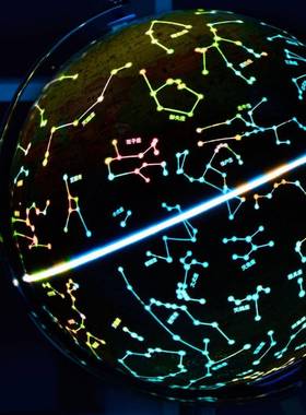 线球条星14191座款球地仪学生用AR高清发光地球仪88星座教学工地