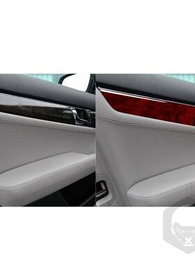 用于奔398驰C级W04雀红车门门板装2饰条适贴件汽车内饰改装配眼件