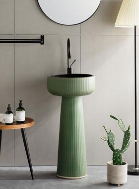 柱面盆一体落地式户外陶瓷53409柱面盆庭院盆面盆柱面面盆