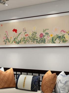 国画厅装饰式画背新中挂客画沙发LM80763景墙壁画国风民宿床头卧