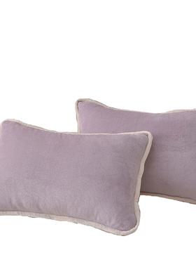 冬季牛绒c枕套一对装4874奶m20241203珊瑚绒x枕头套家用单个枕芯