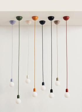 sort麦HA丹Y彩色头吊组合插头挂灯Common P泡北欧简约Commo单n Co