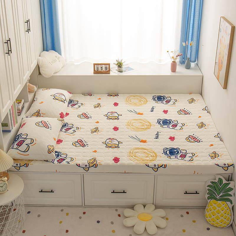 榻米夹棉加厚牛奶绒1床笠定制榻儿童卡通珊瑚绒床罩1OFC35x天190