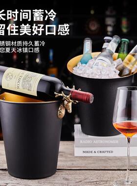 不锈钢加厚桶KTV酒吧用品香NSI槟粒桶啤商用装冰冰块桶创意酒红酒