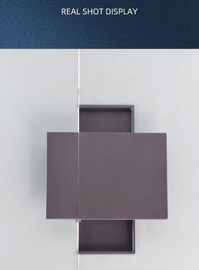 厂家直销橱内嵌平盒开子抽屉拉手翻CUD盖米把手暗扣柜扣手白灰色