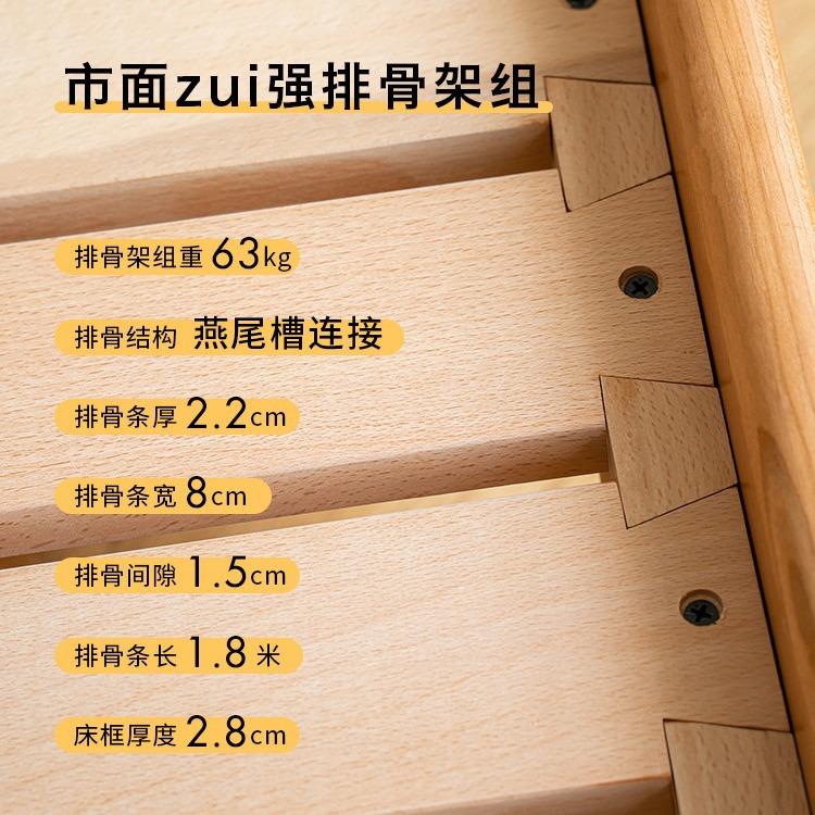 厂家发大双人床实木象床樱桃木日式小直户型包主卧纯软实QEE木全