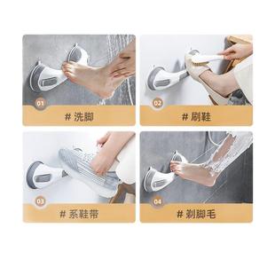 力淋浴房脚踏老板用人家防PGC滑脚蹬器浴室卫生间洗澡壁挂太吸盘