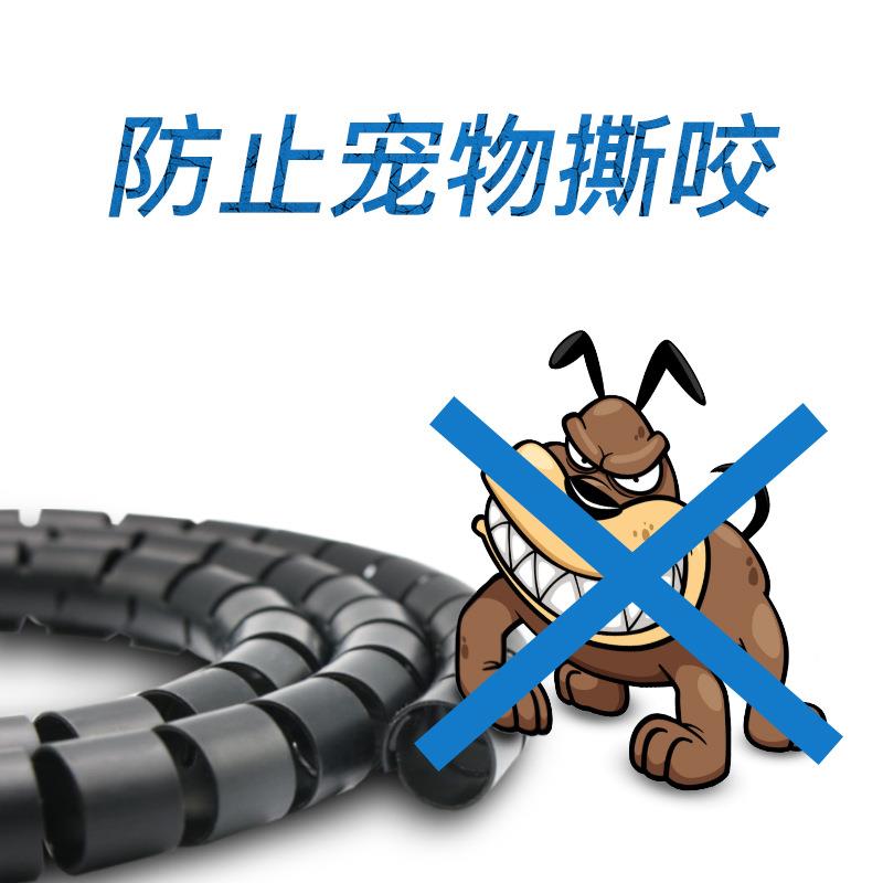 电线理线器收纳理线管10绕线管126mm缠8MM银灰绕管22M2M包线管8/4
