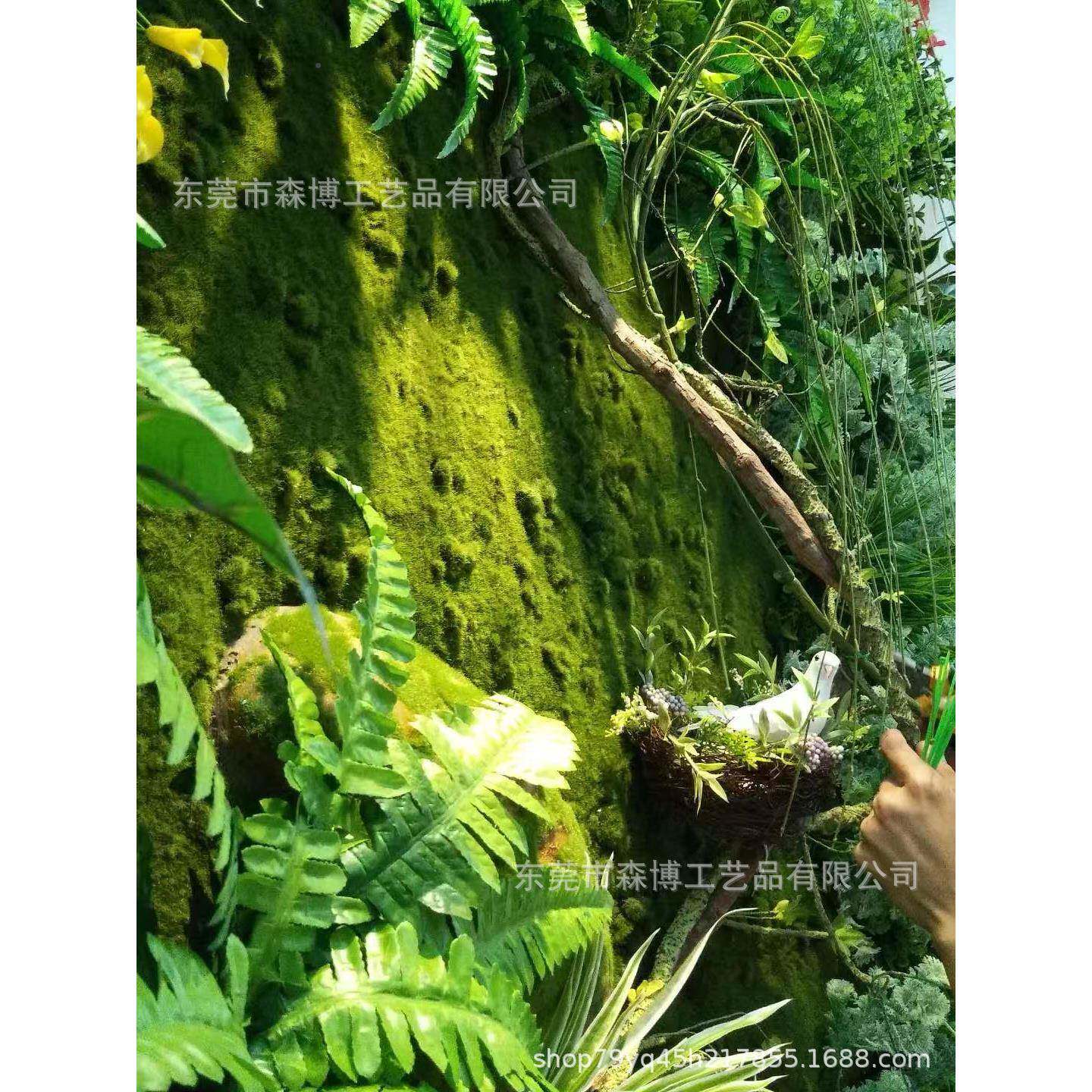 室仿真原生态绿植苔藓物墙内SB-ZWQ-6人植皮造草假花墙面装饰挂壁