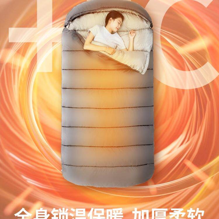 睡袋成人营户外露季通四用款便携F96SH58J被加厚午休子两用双人车