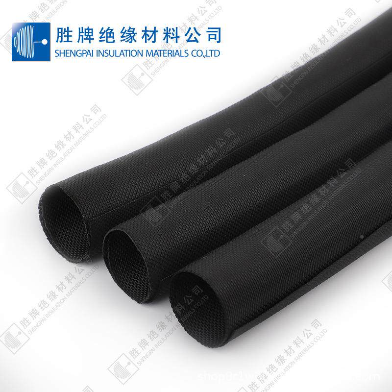 阻燃自卷DNF式纺表织套聚单丝聚管酯复丝编织管仪酯电线保护管自