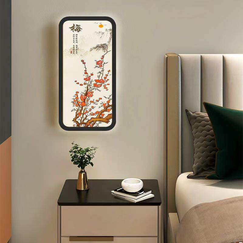 式壁画中灯楼走梯廊床头卧室厅背景过道装饰墙壁灯客现422代灯具l